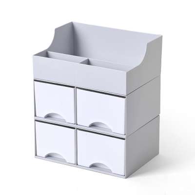 Cosmetic Lipstick Desktop Dresser Skin Care Products Makeup Brush Mask Plastic Drawer Organizer Storage Box