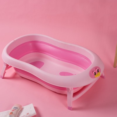 2018 New Design Plastic TPR Baby Folding Bathtub