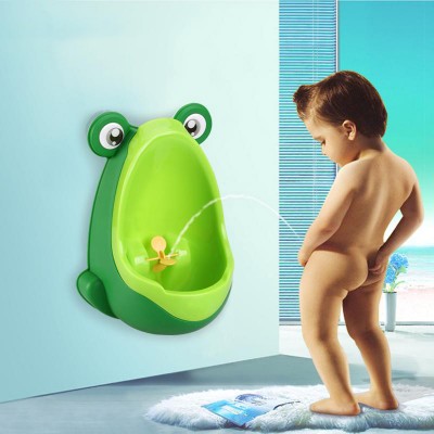 2019 China supplier wholesale low price frog design plastic wall mount children standing urinal