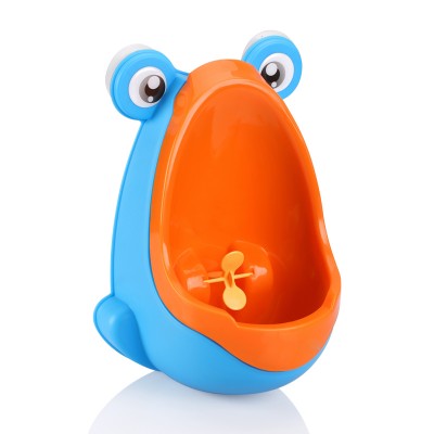 2019 China supplier wholesale cheap cute frog design plastic wall mount baby urinal for boys